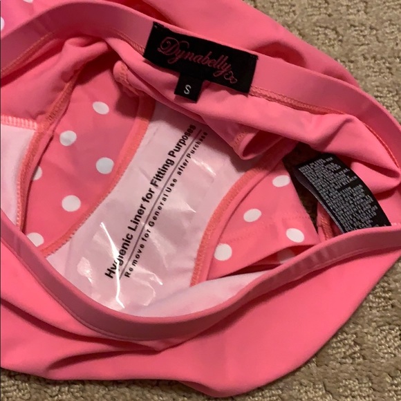 Dynabelly Swim Zulily Maternity Bathing Suit Pink Polka Dots New